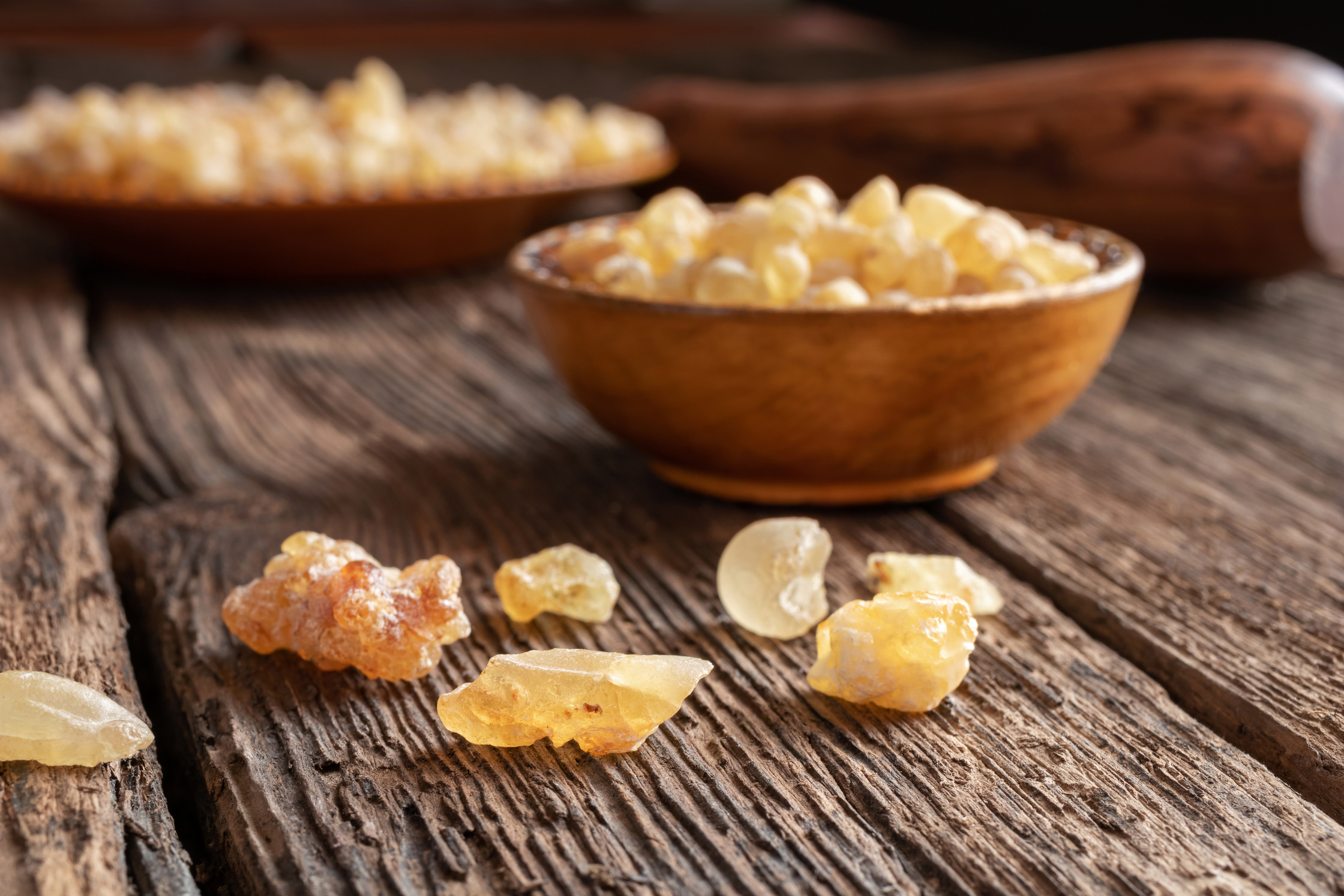 Frankincense resin crystals